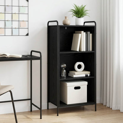 Book Cabinet 55.5 x 33 x 111 cm Engineered Wood Black Oak