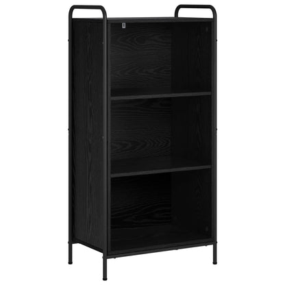 Book Cabinet 55.5 x 33 x 111 cm Engineered Wood Black Oak