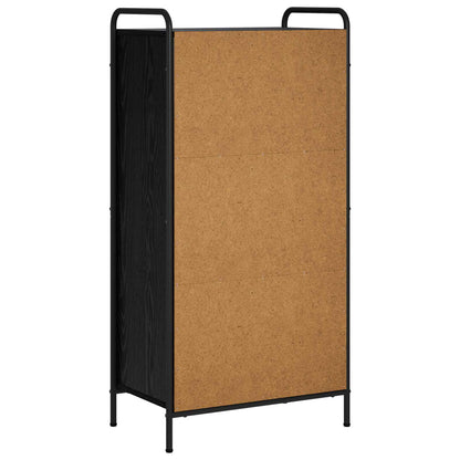 Book Cabinet 55.5 x 33 x 111 cm Engineered Wood Black Oak