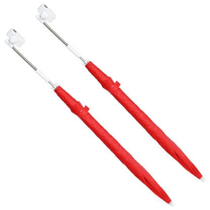 Umbrella with Clamp 2 pcs Fire Brick Red Ø 105 x 86 cm