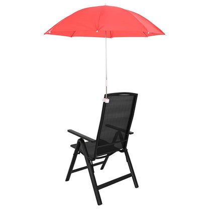 Umbrella with Clamp 2 pcs Fire Brick Red Ø 105 x 86 cm