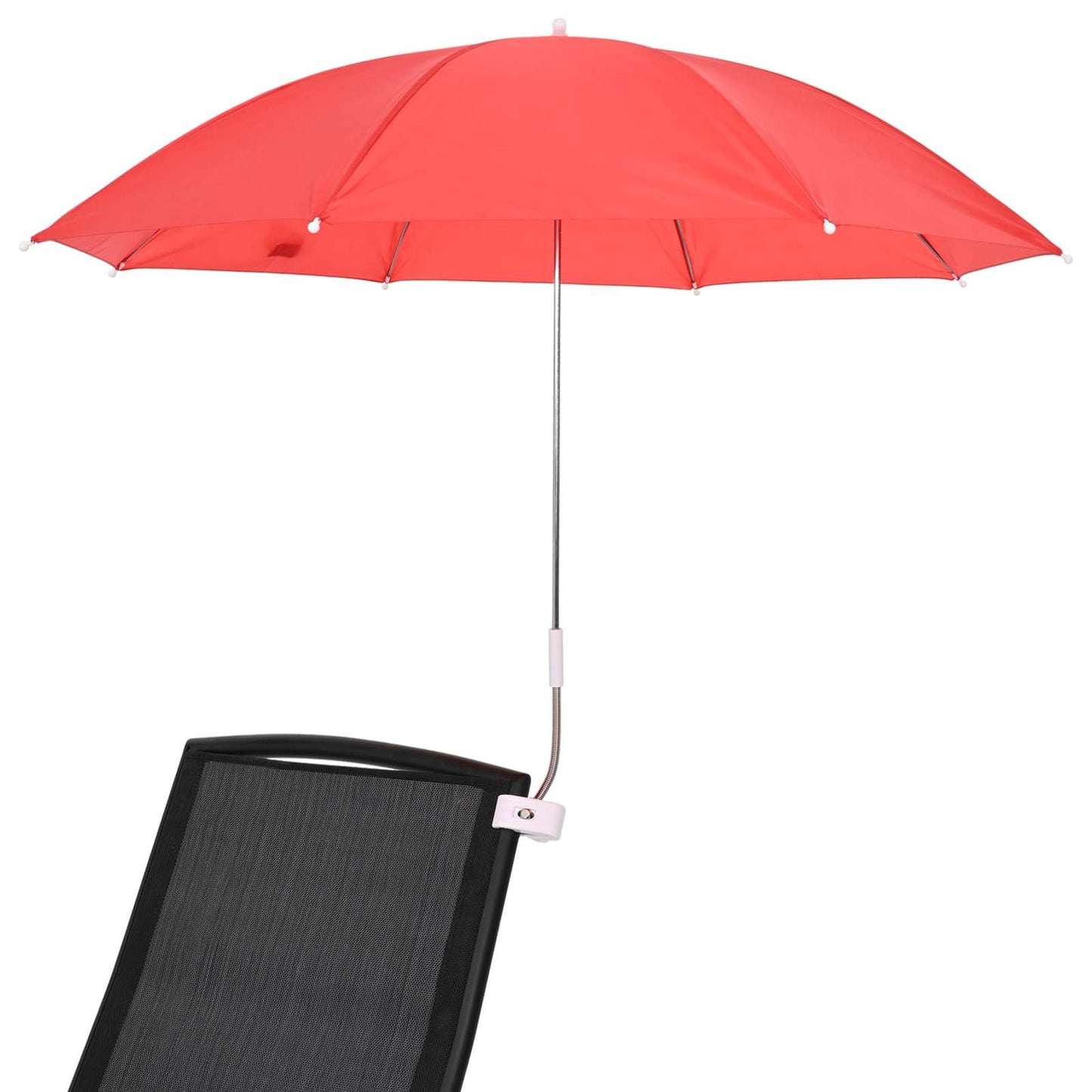 Umbrella with Clamp 2 pcs Fire Brick Red Ø 105 x 86 cm
