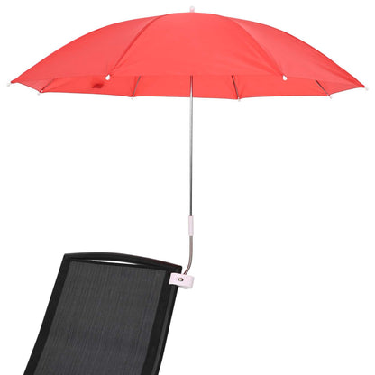 Umbrella with Clamp 2 pcs Fire Brick Red Ø 105 x 86 cm
