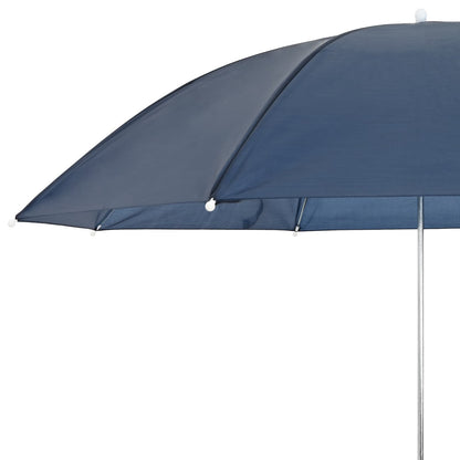 Umbrella with Clamp 2 pcs Navy Blue Ø 105 x 86 cm