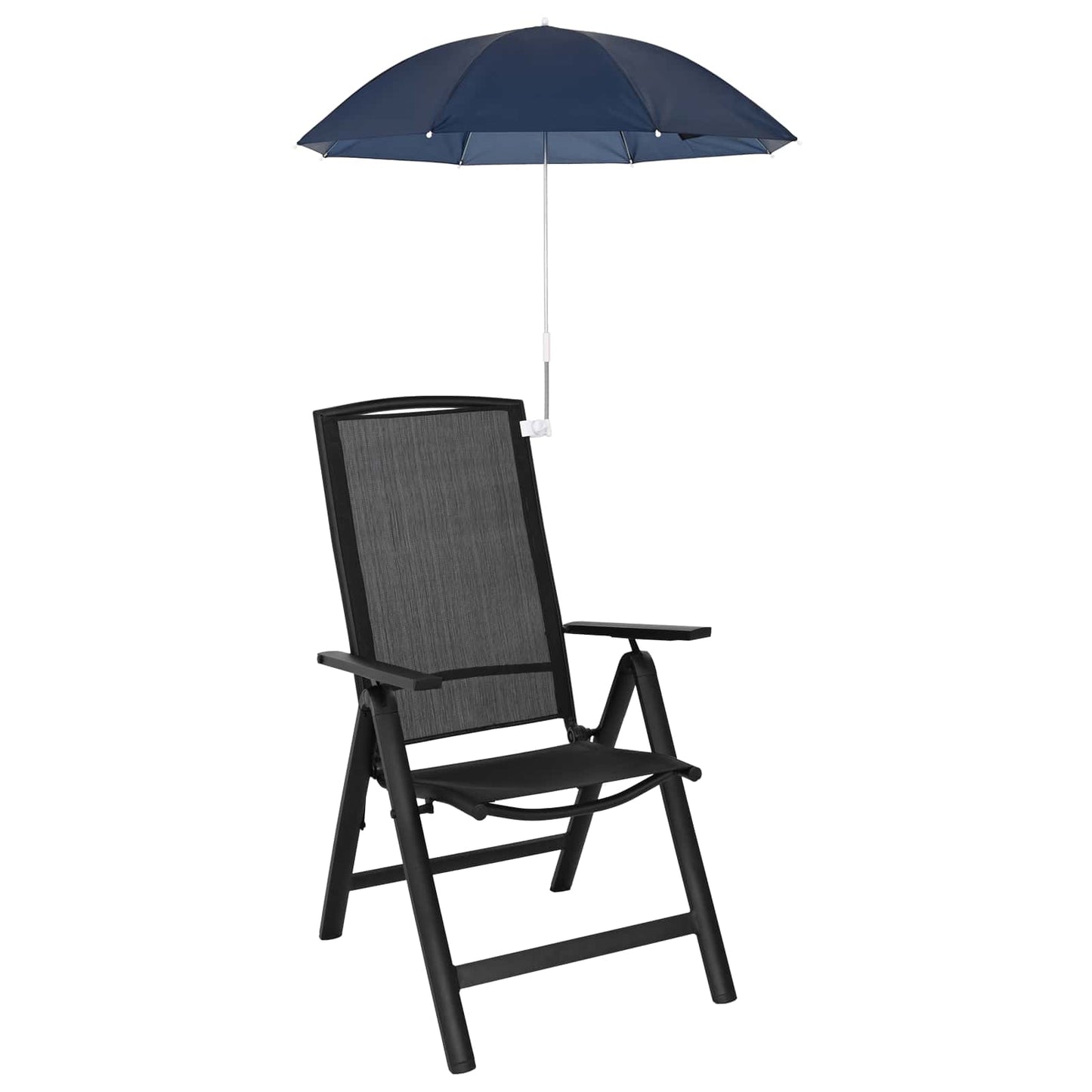 Umbrella with Clamp 2 pcs Navy Blue Ø 105 x 86 cm