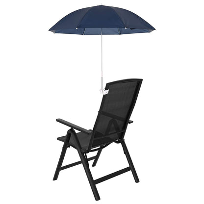 Umbrella with Clamp 2 pcs Navy Blue Ø 105 x 86 cm