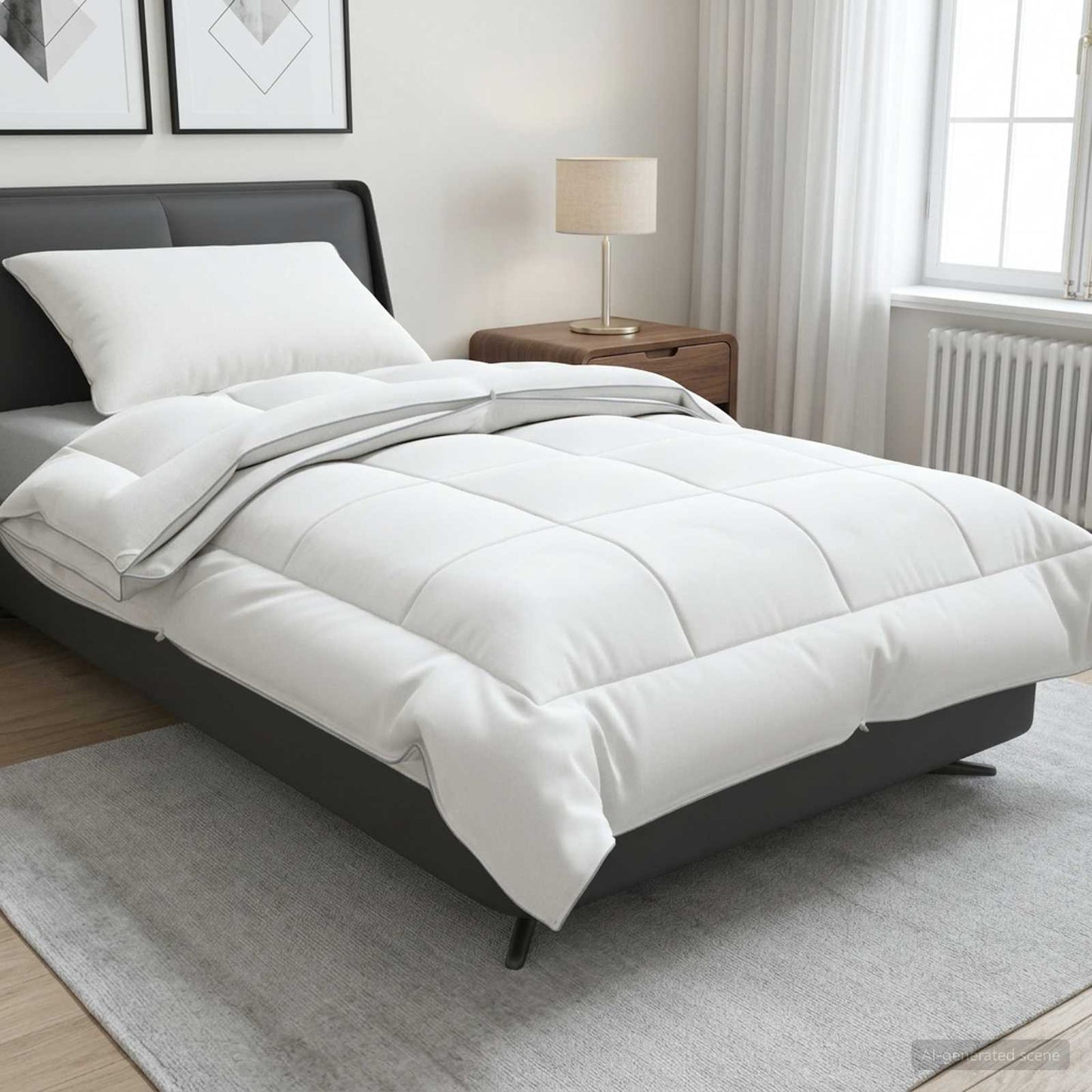 Duvet 140x220 cm 4 Seasons 200+300 GSM Australian Wool White