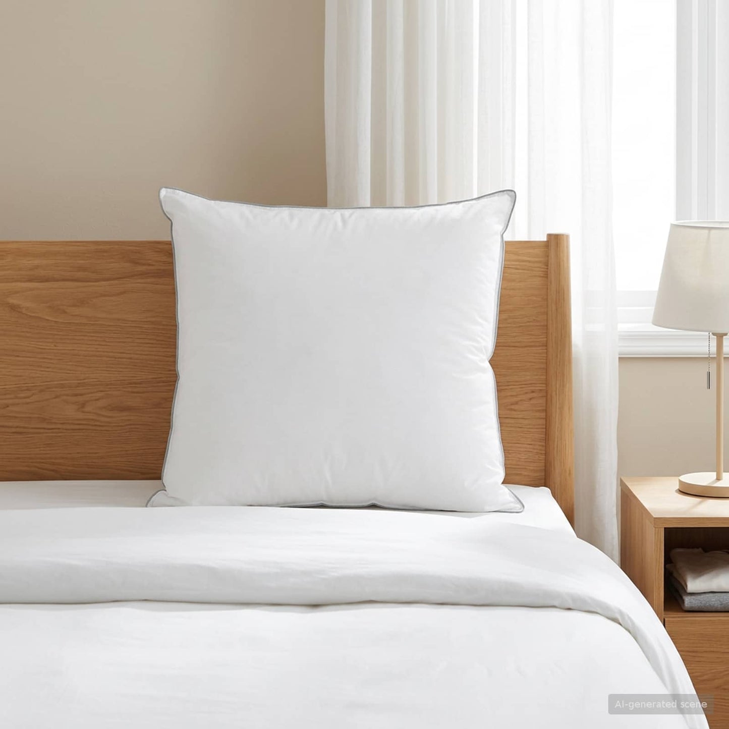 Pillow 80 x 80 cm Australian Wool White
