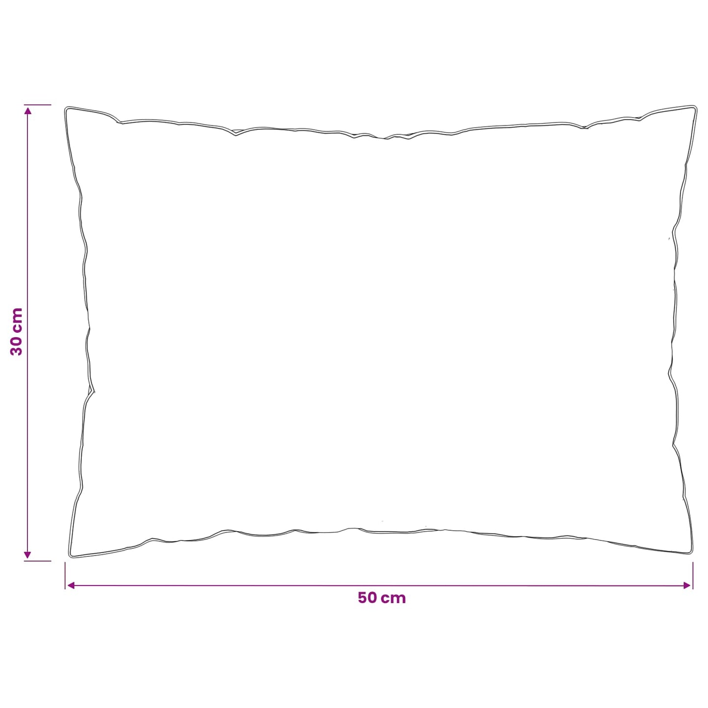 Pillow 2 pcs 30 x 50 cm Australian Wool White
