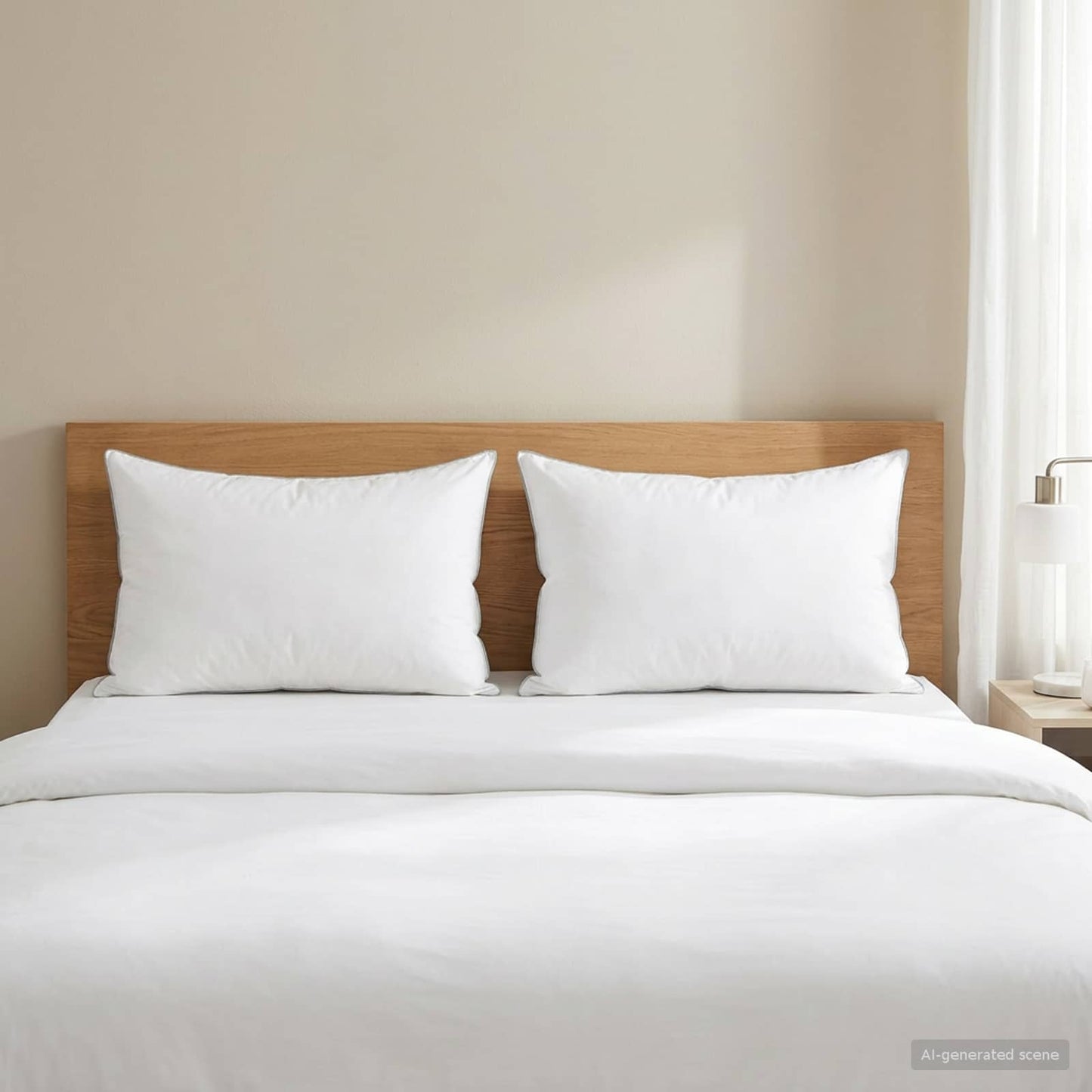 Pillow 2 pcs 40 x 80 cm Australian Wool White