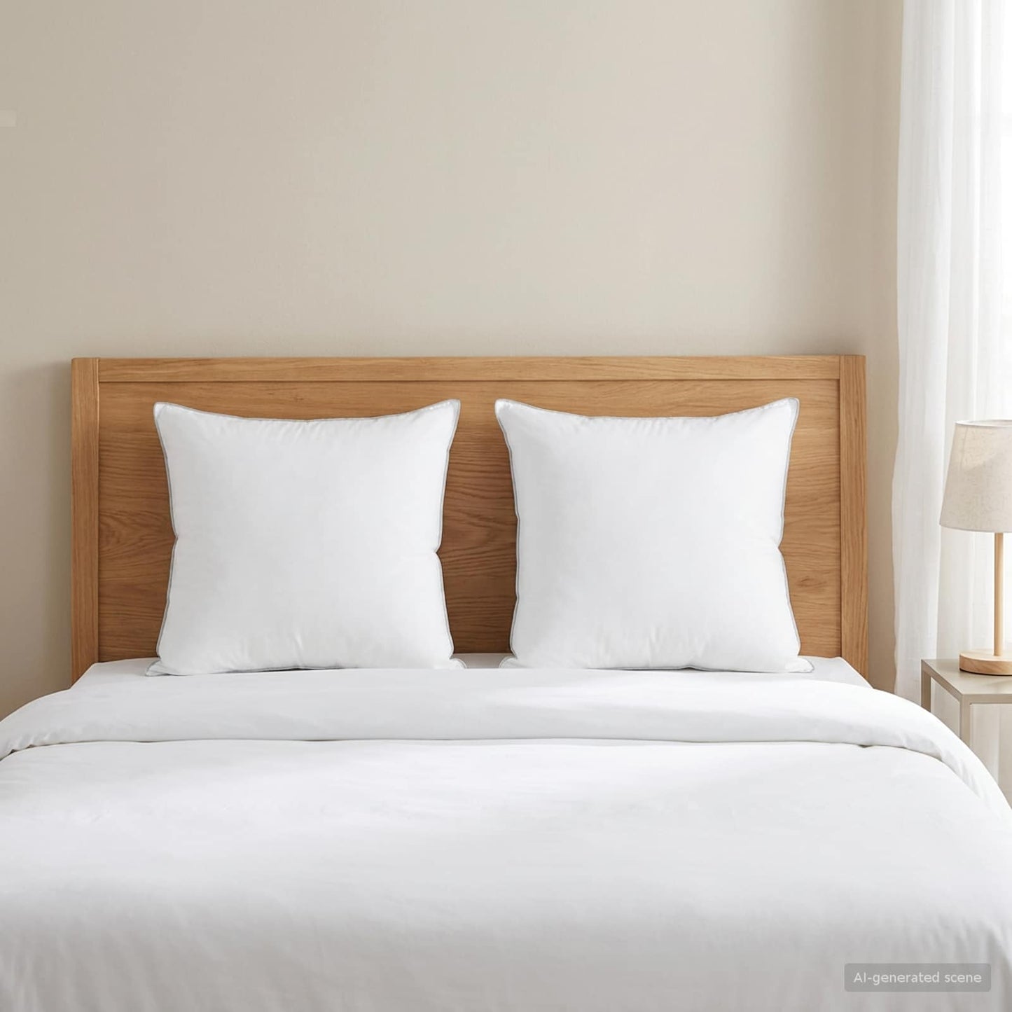 Pillow 2 pcs 50 x 50 cm Australian Wool White