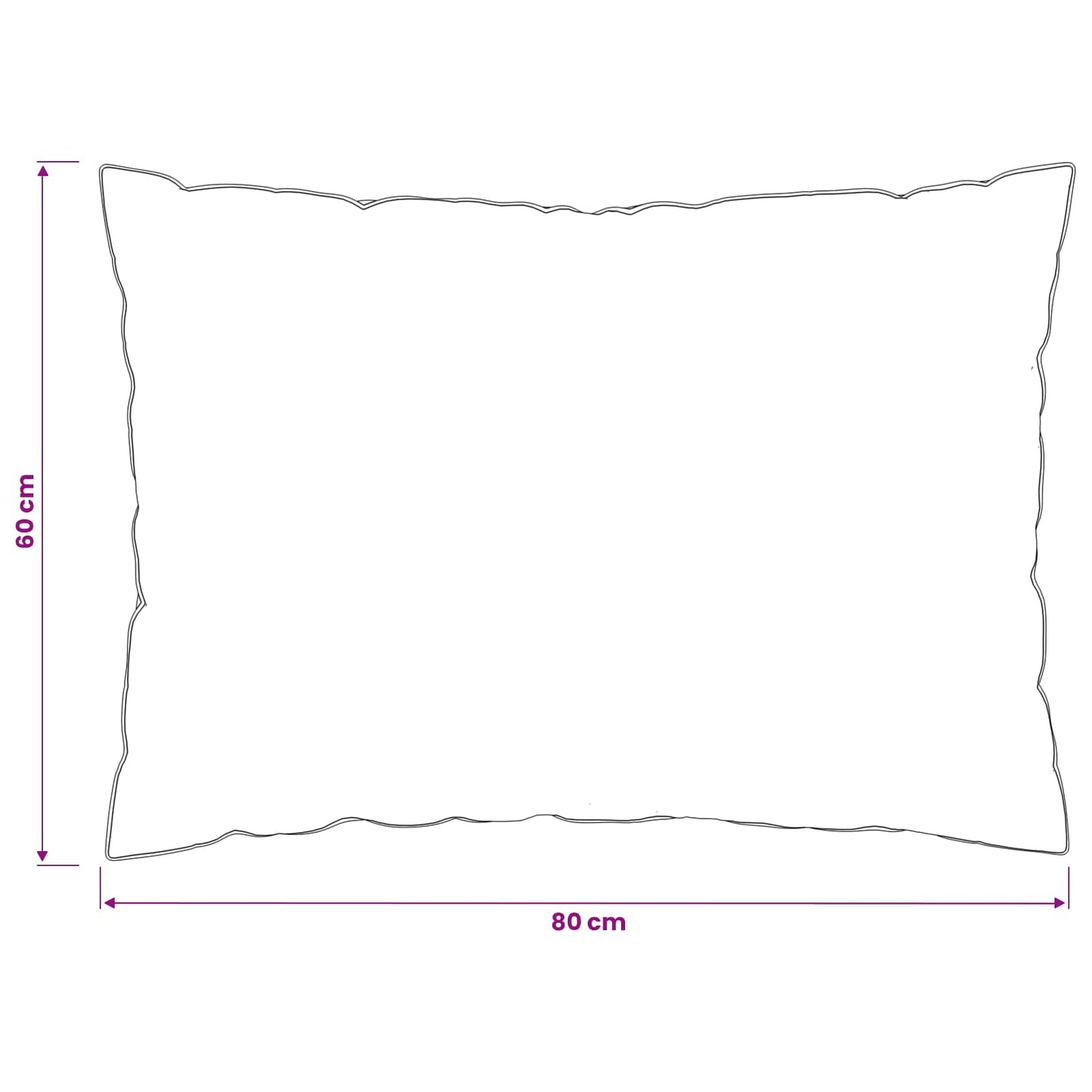 Pillow 2 pcs 60 x 80 cm Australian Wool White