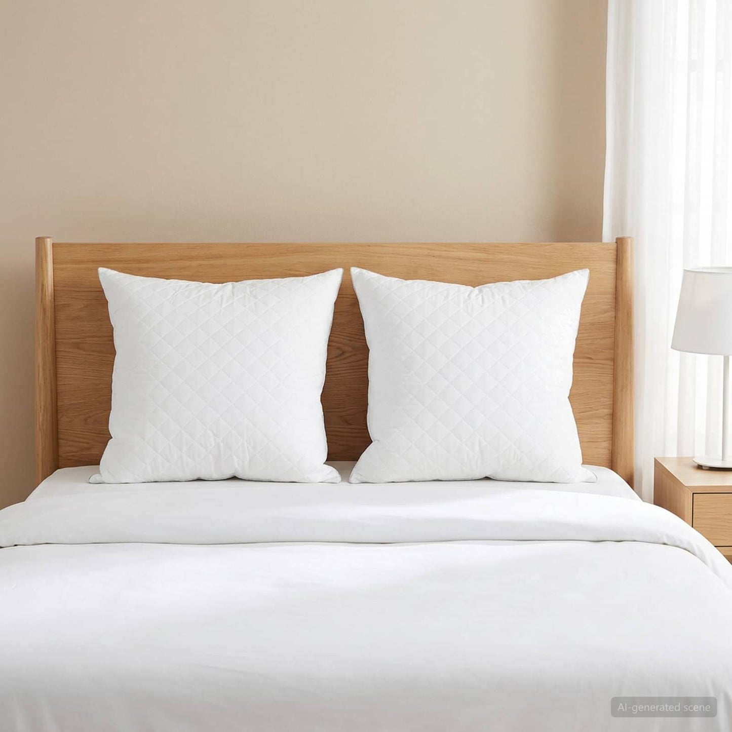 Pillow FULDA 2 pcs 40 x 40 cm 100% Goose Down & Feather White