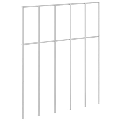 Garden Fence Panel 12 pcs Galvanised Steel Silver