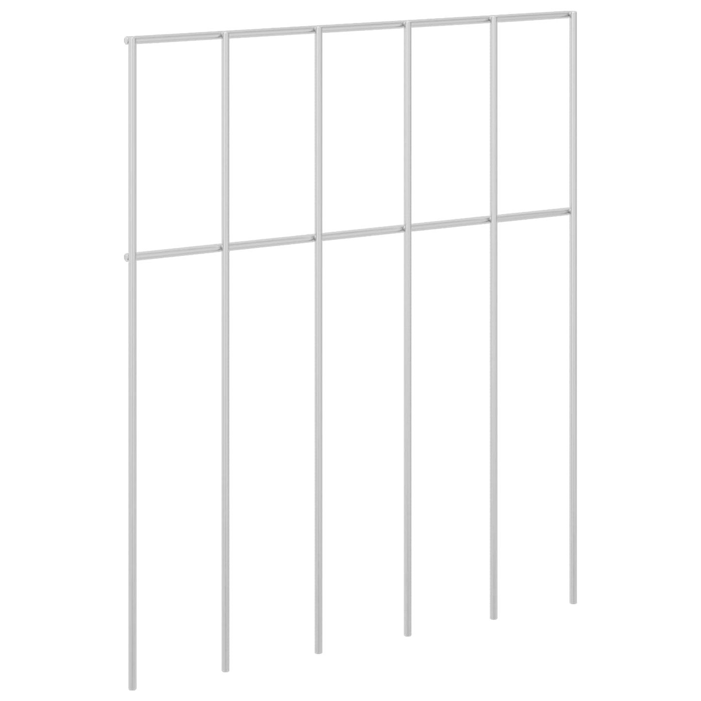 Garden Fence Panel 24 pcs Galvanised Steel Silver