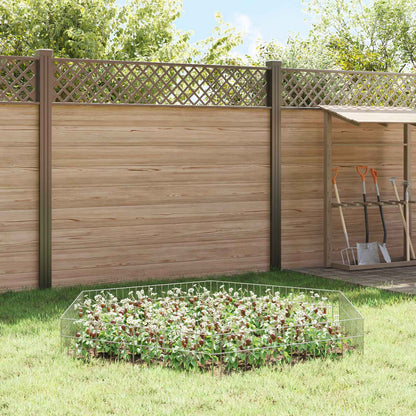 Garden Fence Panel 24 pcs Galvanised Steel Silver