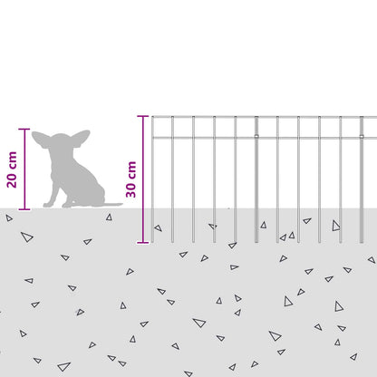 Garden Fence Panel 48 pcs Galvanised Steel Silver