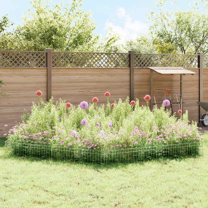 Garden Fence Panel 48 pcs Galvanised Steel Silver