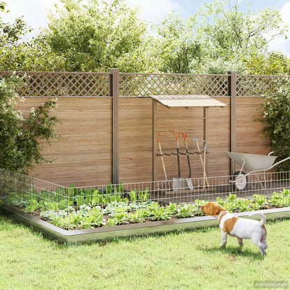 Garden Fence with Stakes 24 pcs 55 x 50 cm Mesh Silver