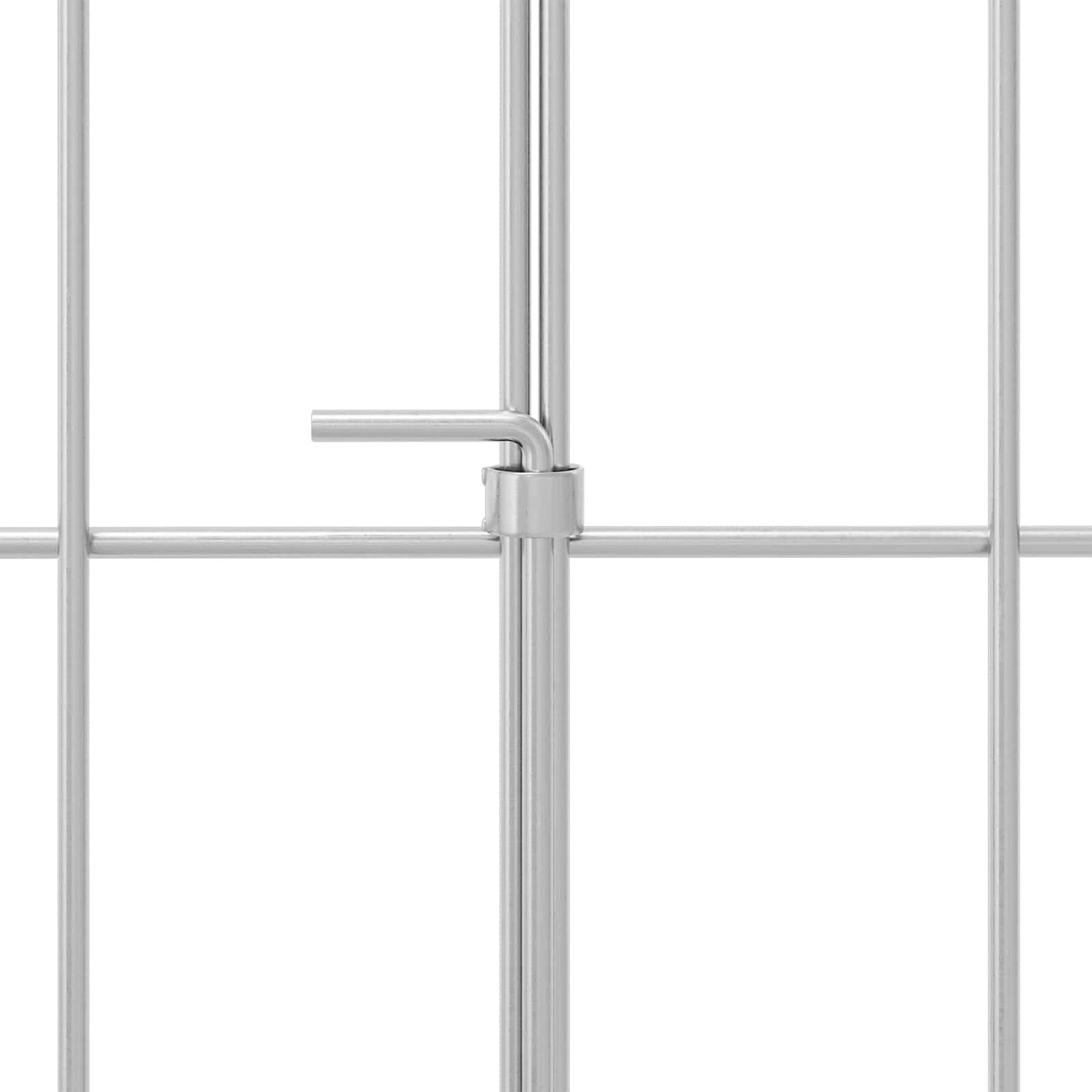 Garden Fence with Stakes 12 pcs 75 x 50 cm Mesh Silver