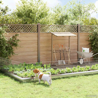 Garden Fence with Stakes 12 pcs 75 x 50 cm Mesh Silver