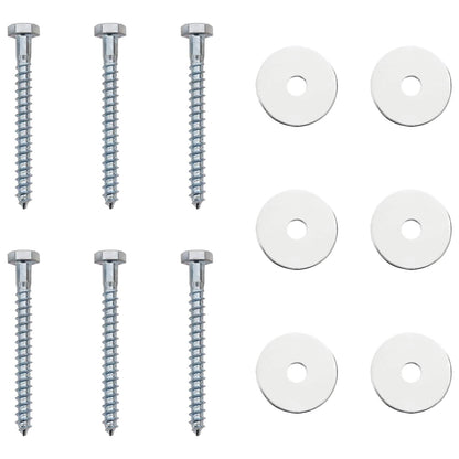 Earth anchor 6 pcs Ø10 x 60 cm Galvanized Metal Silver