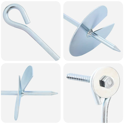 Earth anchor 10 pcs Silver Ø10 x 60 cm Galvanized Metal