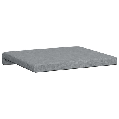 Bench Cushion 2 pcs Fabric Light Grey Depth 35 cm