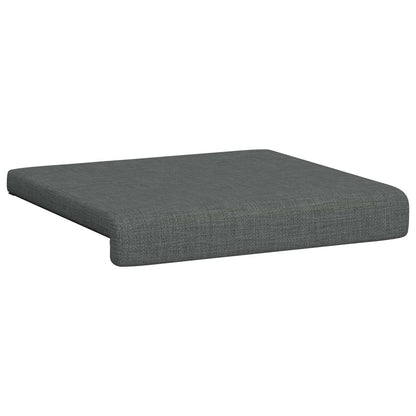 Bench Cushion 2 pcs Fabric Dark Grey Depth 35 cm