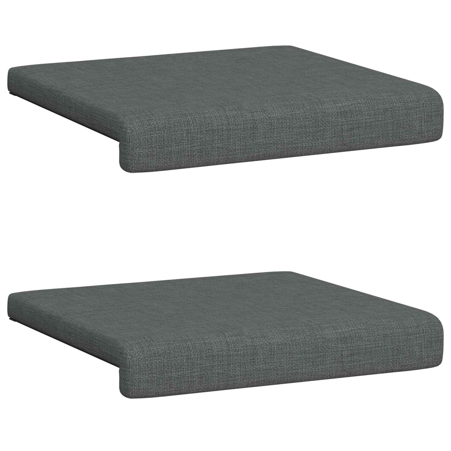 Bench Cushion 2 pcs Fabric Dark Grey Depth 35 cm