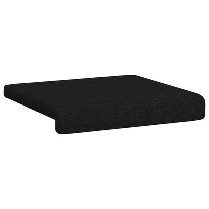 Bench Cushion 2 pcs Fabric Black Depth 35 cm
