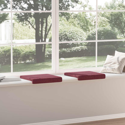 Bench Cushion 2 pcs Fabric Wine Red Depth 35 cm