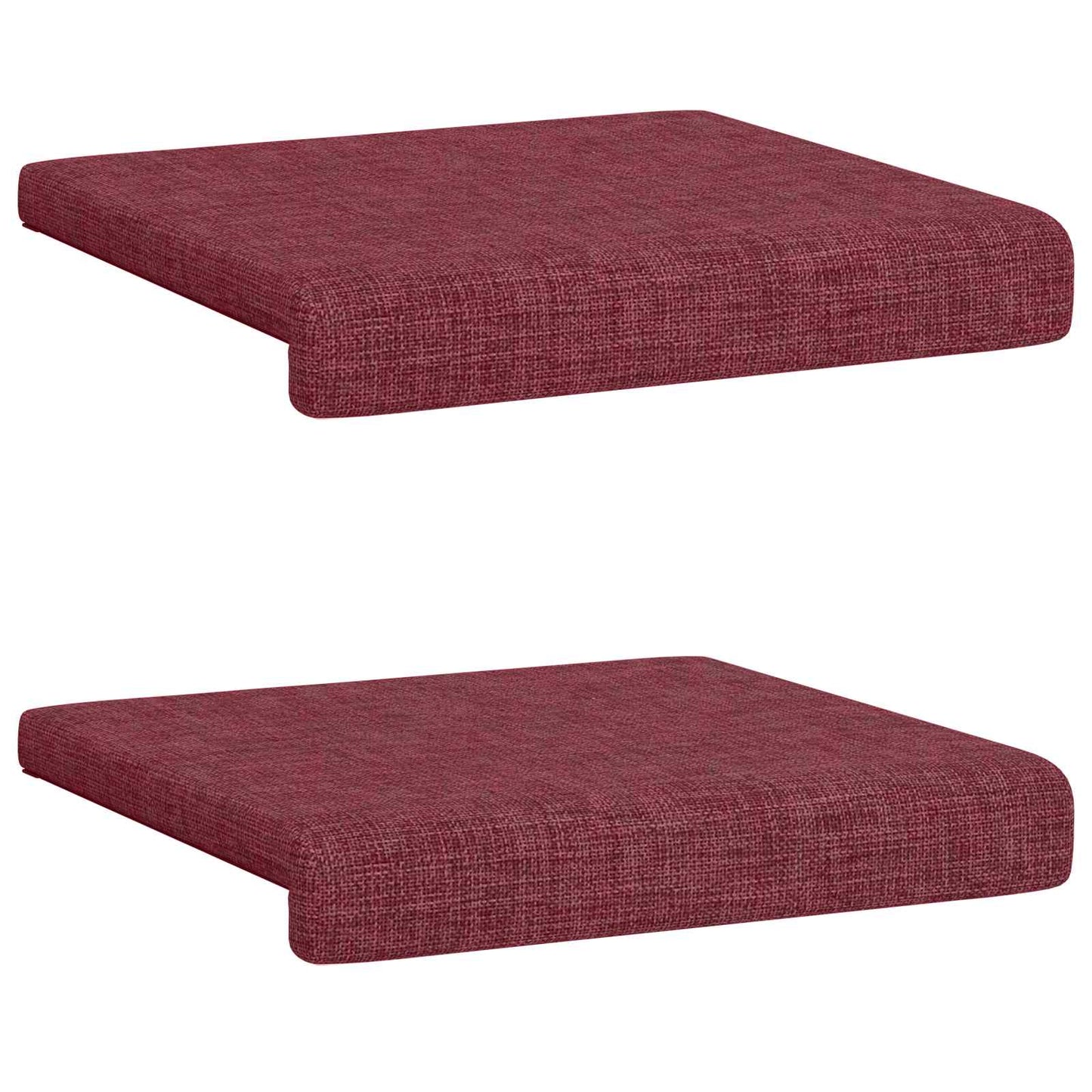 Bench Cushion 2 pcs Fabric Wine Red Depth 35 cm
