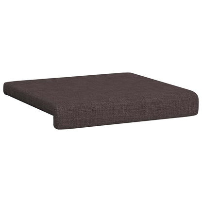 Bench Cushion 2 pcs Fabric Dark Brown Depth 35 cm