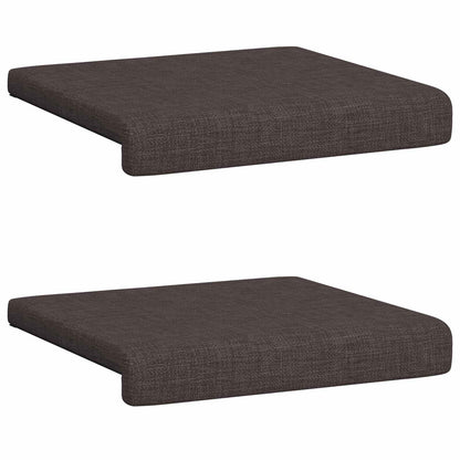 Bench Cushion 2 pcs Fabric Dark Brown Depth 35 cm