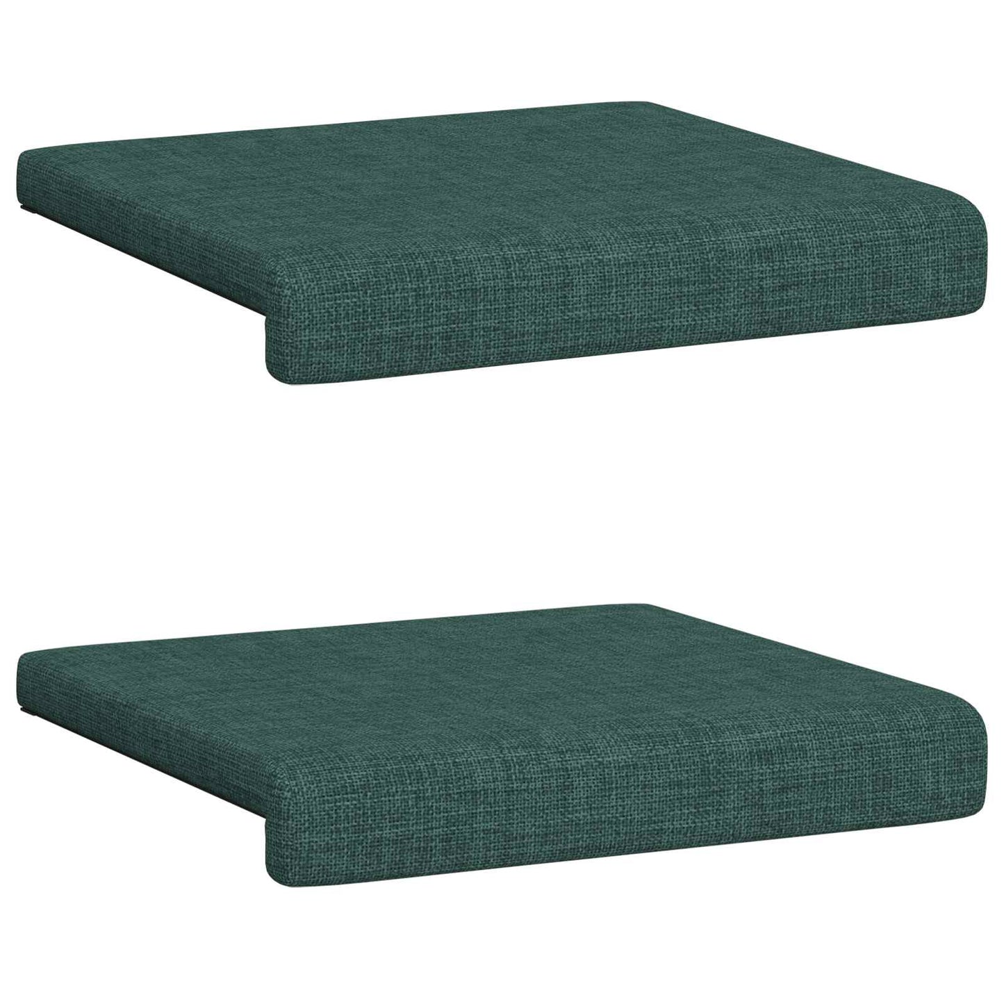 Bench Cushion 2 pcs Fabric Dark Green Depth 35 cm