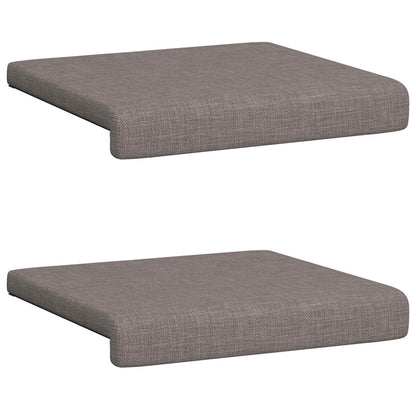 Bench Cushion 2 pcs Fabric Taupe Depth 35 cm