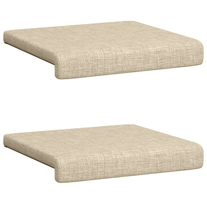 Bench Cushion 2 pcs Fabric Cream Depth 35 cm