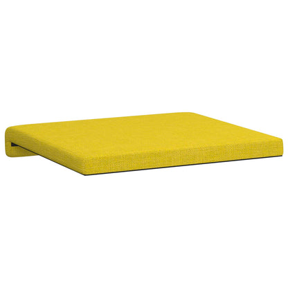 Bench Cushion 2 pcs Fabric Light Yellow Depth 35 cm