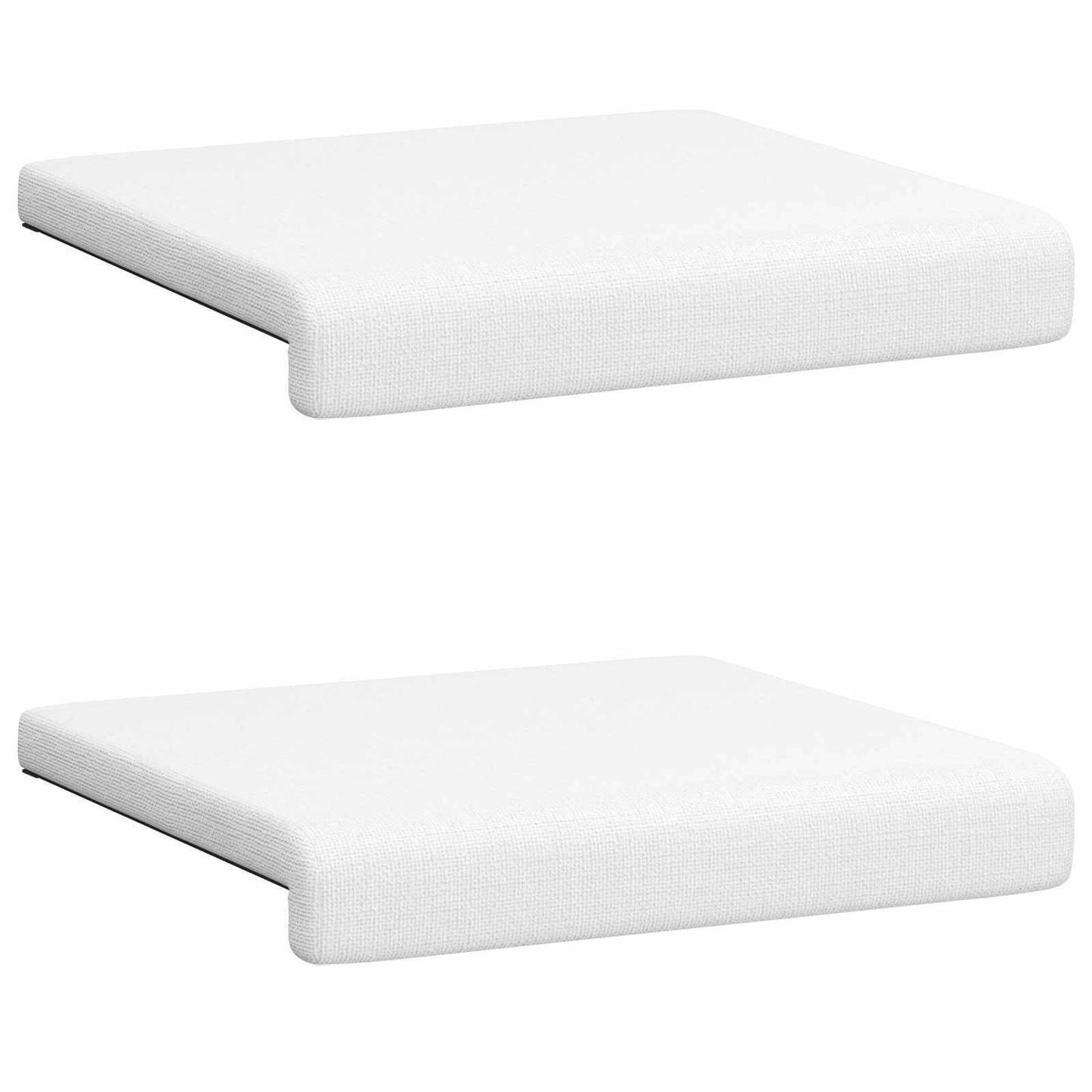 Bench Cushion 2 pcs Fabric White Depth 35 cm