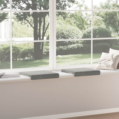 Bench Cushion 2 pcs Velvet Light Grey Depth 35 cm