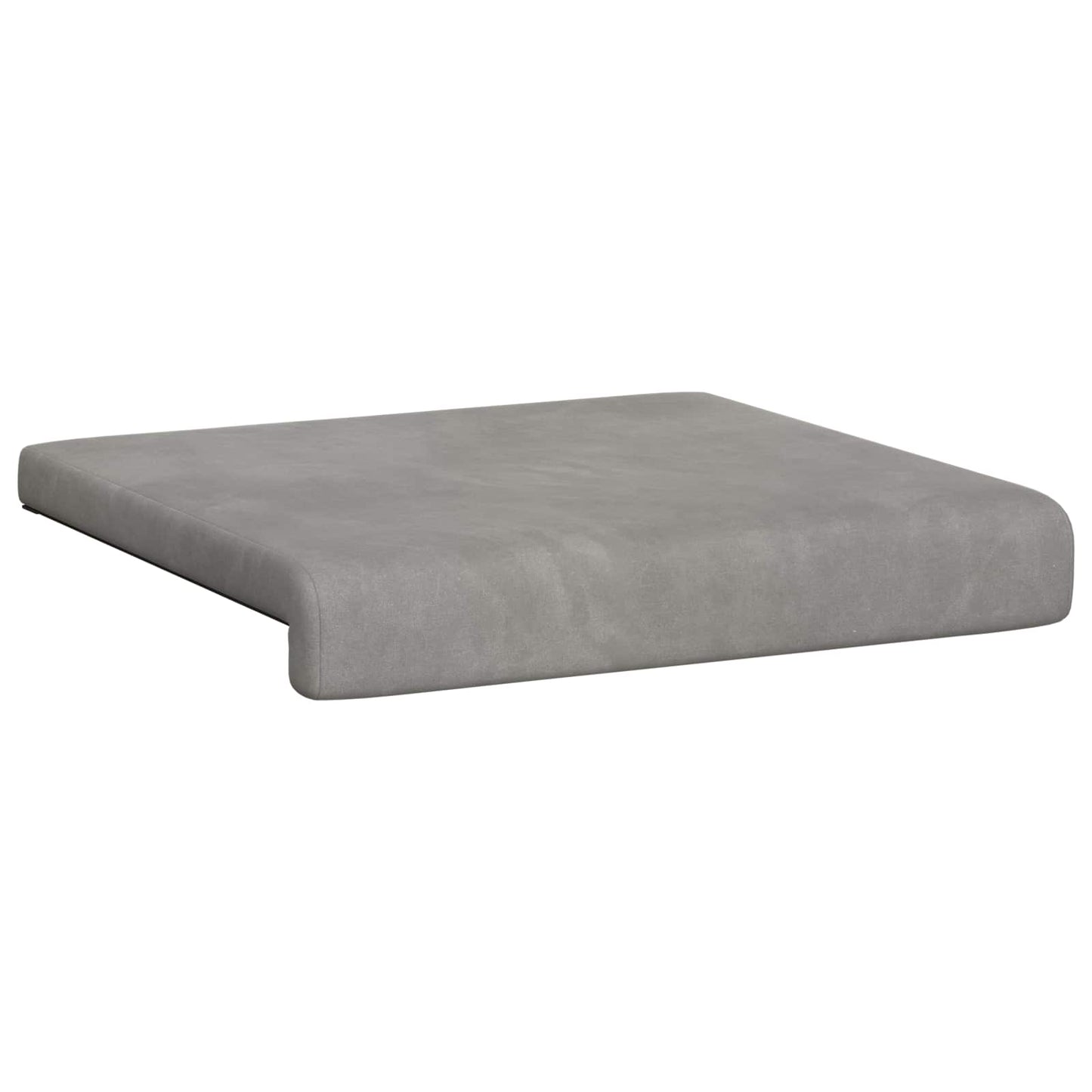 Bench Cushion 2 pcs Velvet Light Grey Depth 35 cm