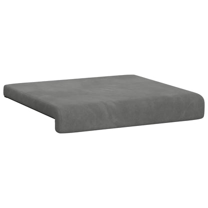 Bench Cushion 2 pcs Velvet Dark Grey Depth 35 cm