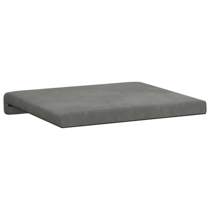 Bench Cushion 2 pcs Velvet Dark Grey Depth 35 cm