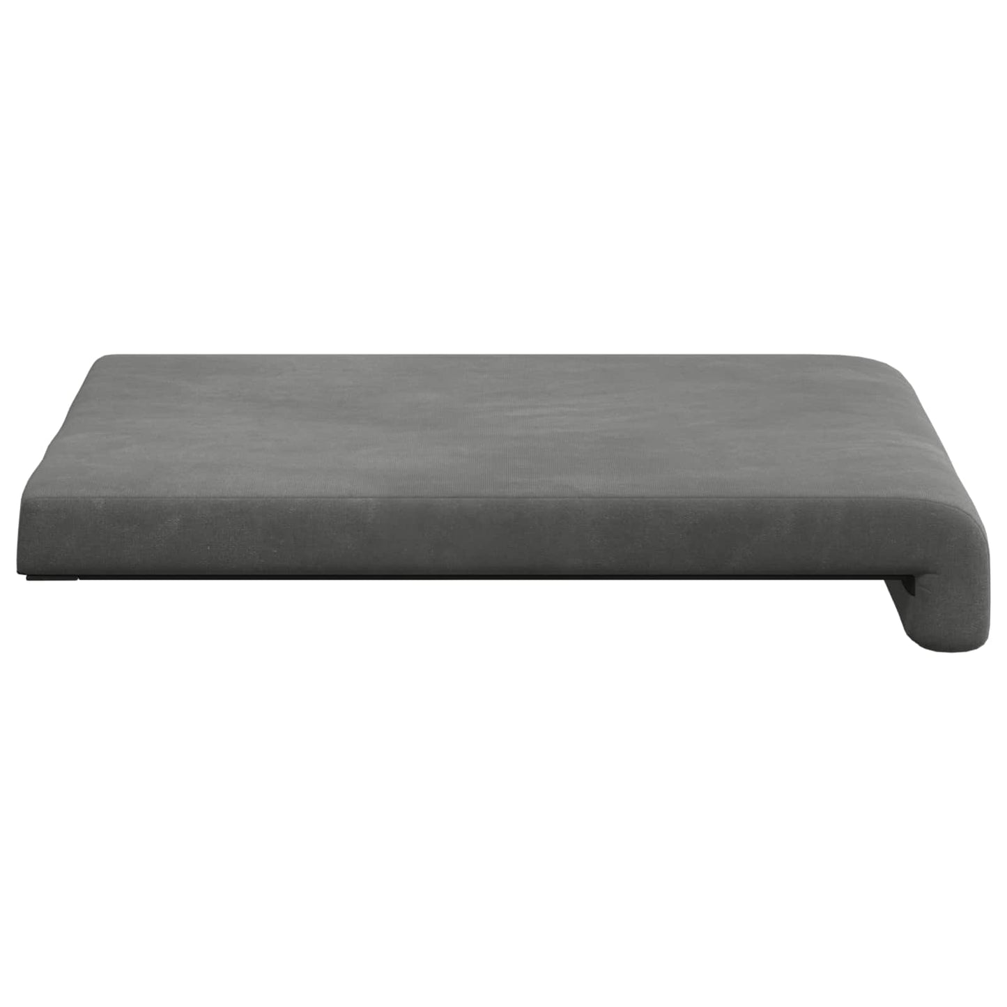 Bench Cushion 2 pcs Velvet Dark Grey Depth 35 cm