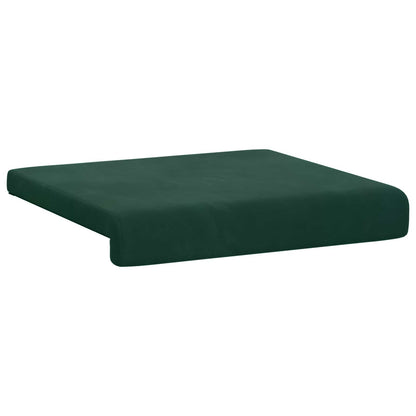 Bench Cushion 2 pcs Velvet Dark Green Depth 35 cm