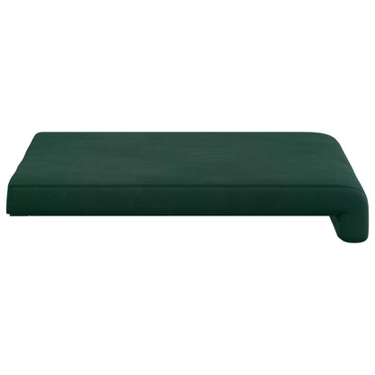 Bench Cushion 2 pcs Velvet Dark Green Depth 35 cm