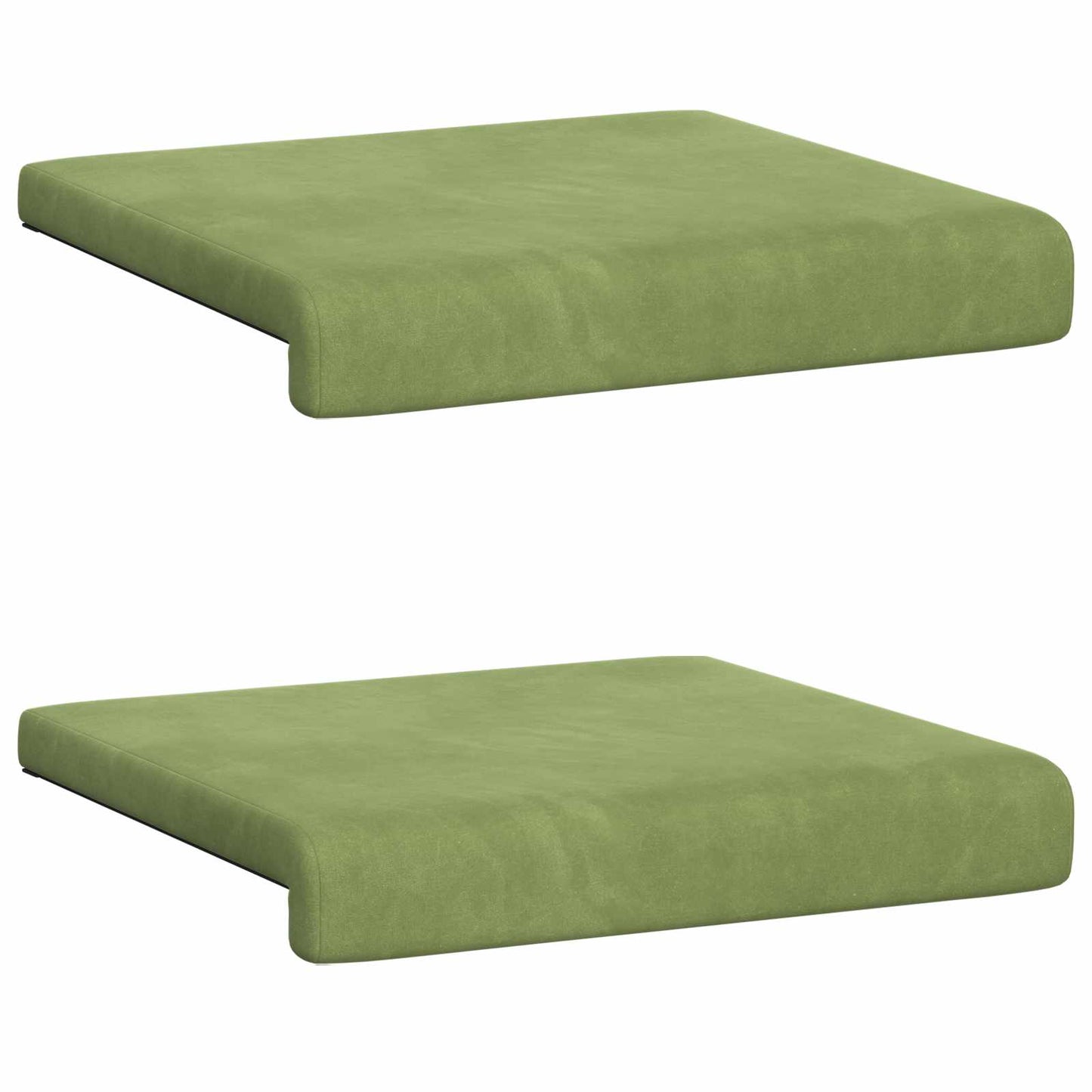 Bench Cushion 2 pcs Velvet Light Green Depth 35 cm