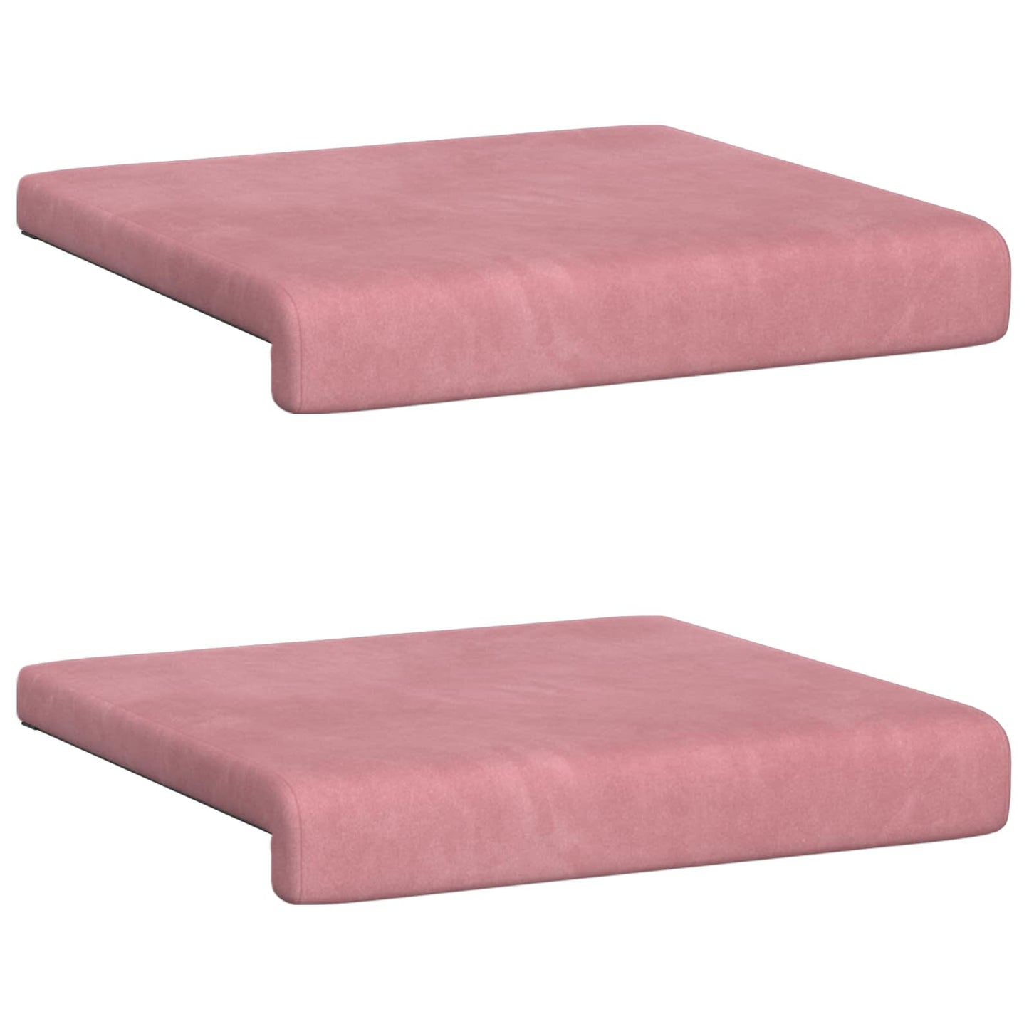 Bench Cushion 2 pcs Velvet Pink Depth 35 cm