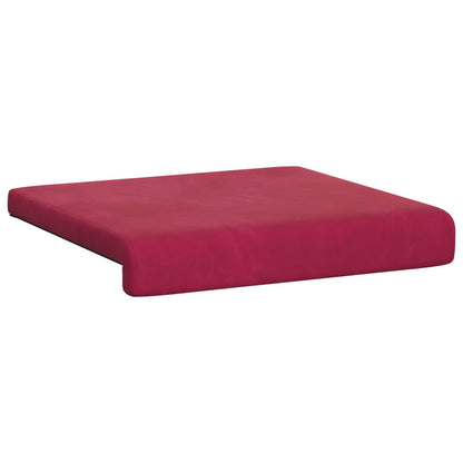 Bench Cushion 2 pcs Velvet Wine Red Depth 35 cm